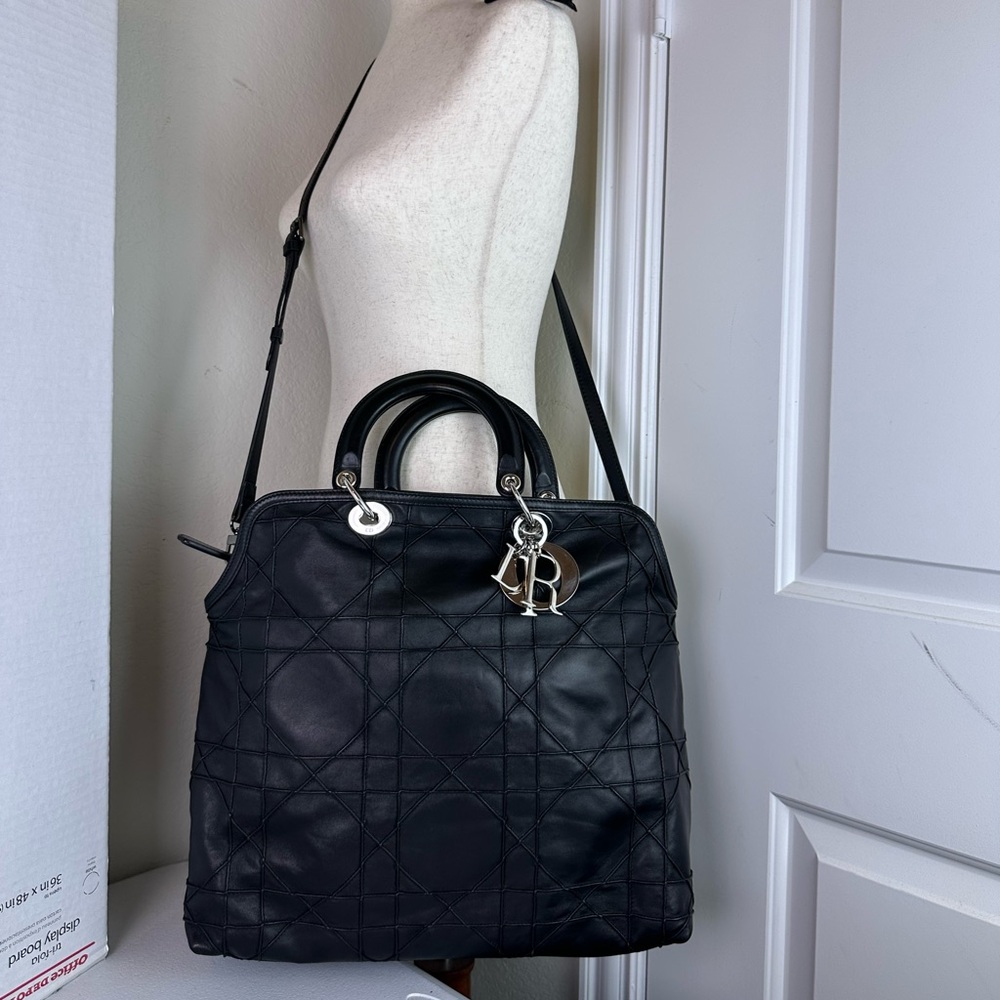 Dior Black Cannage Granville  with Silver Hardware - Picture 3 of 11